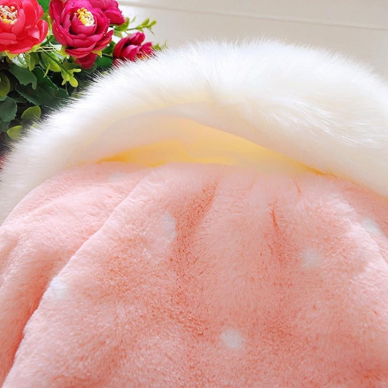 Baby Toddler Girls Cute Fleece Fur Winter Warm Coat - MomyMall