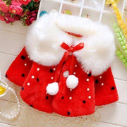 Baby Toddler Girls Cute Fleece Fur Winter Warm Coat - MomyMall Red / 9-12 Months