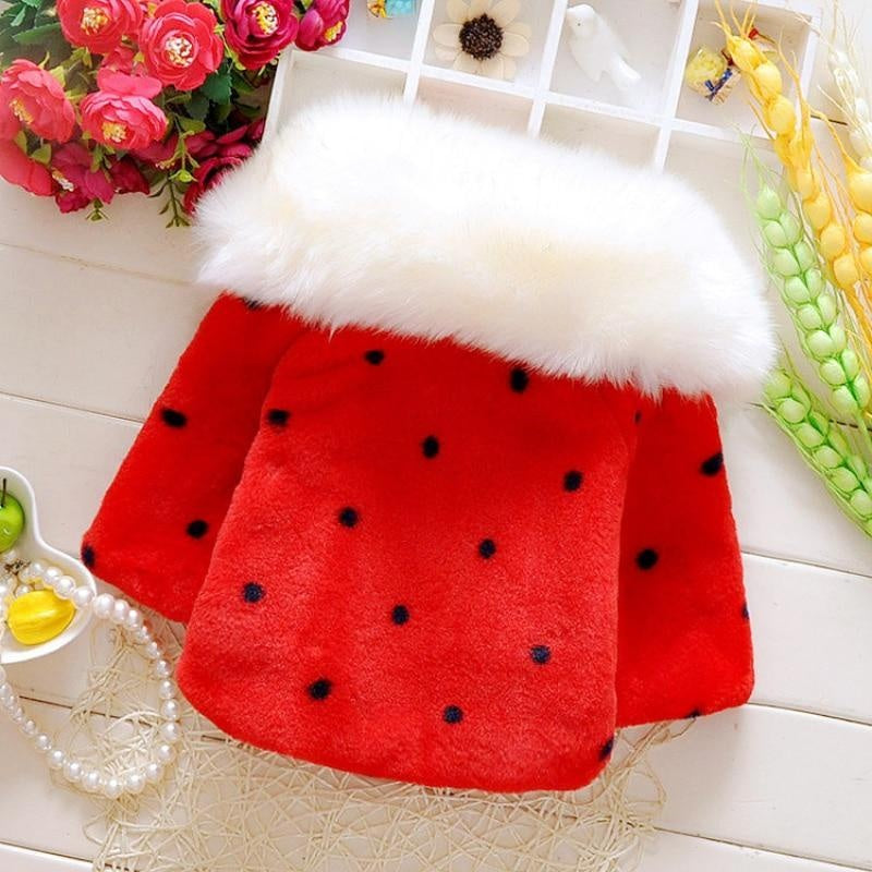 Baby Toddler Girls Cute Fleece Fur Winter Warm Coat - MomyMall