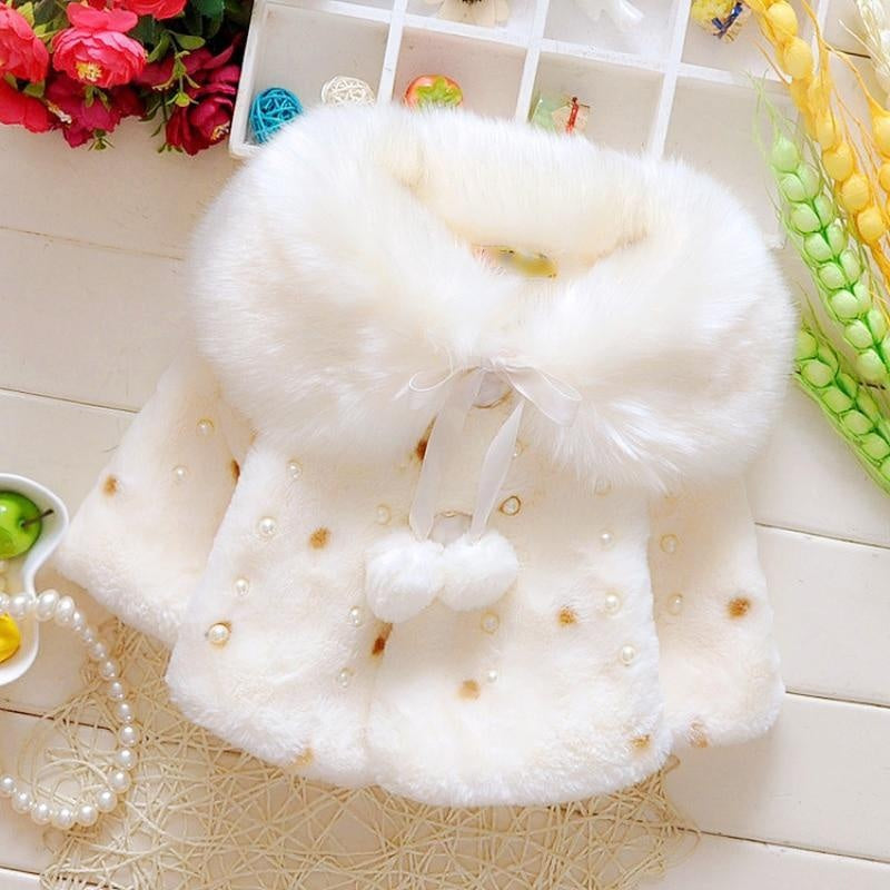 Baby Toddler Girls Cute Fleece Fur Winter Warm Coat - MomyMall