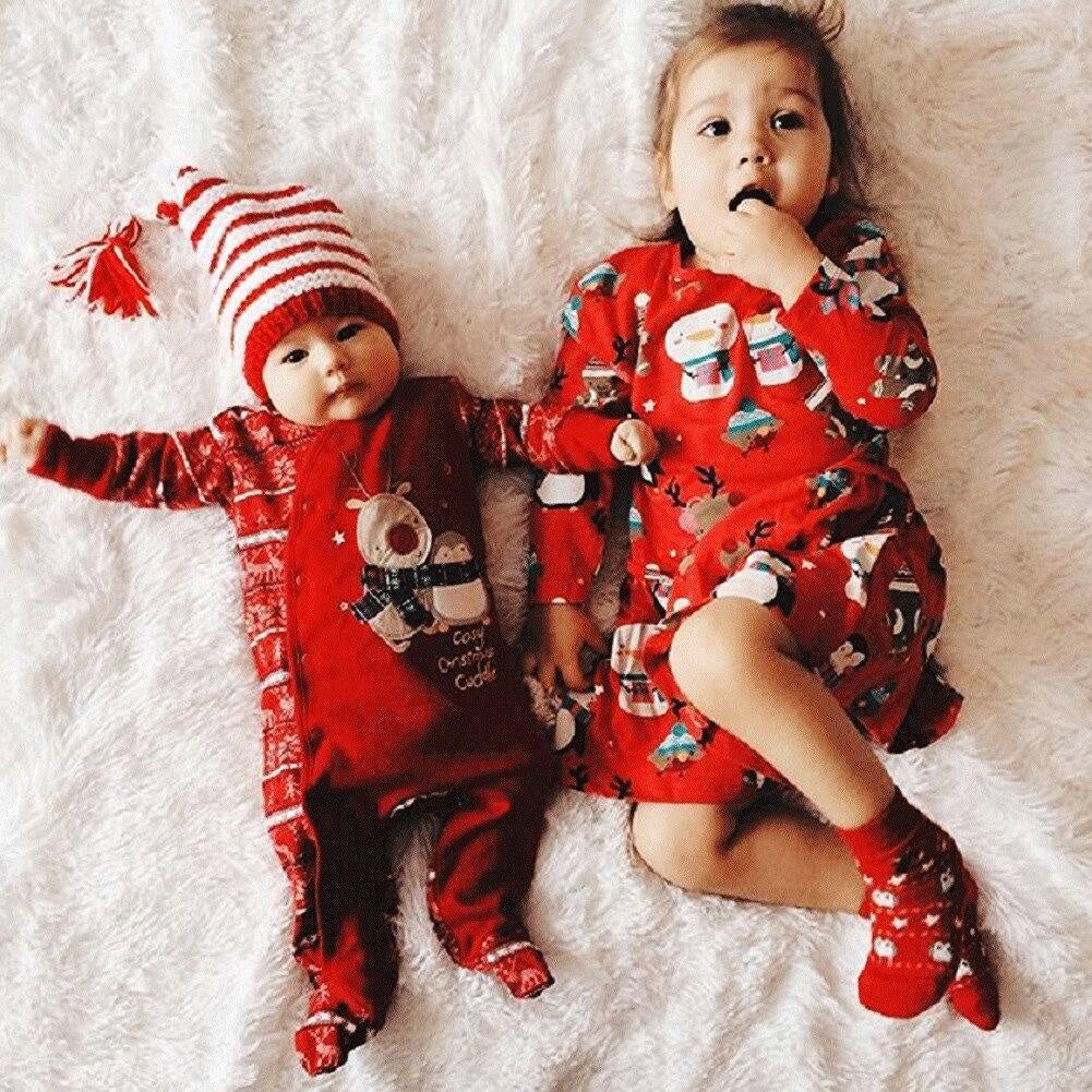 Newborn Baby Red Cotton Romper Christmas Party Clothes - MomyMall