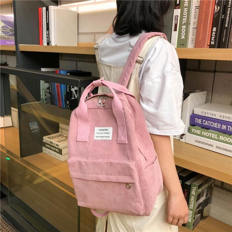 Lila Soft Cord Backpack - MomyMall