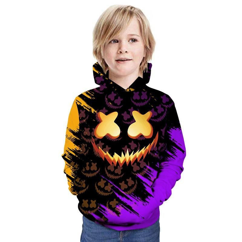 Children Kid 3D Print Halloween Pattern Hoodie