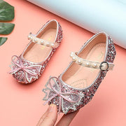 Girl Sequin Princess Water Drill Bow Soft Sole Single Shoes