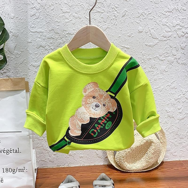 Kids Baby Boys Costume Cartoon Bear Tracksuit Sets 2 Pcs - MomyMall