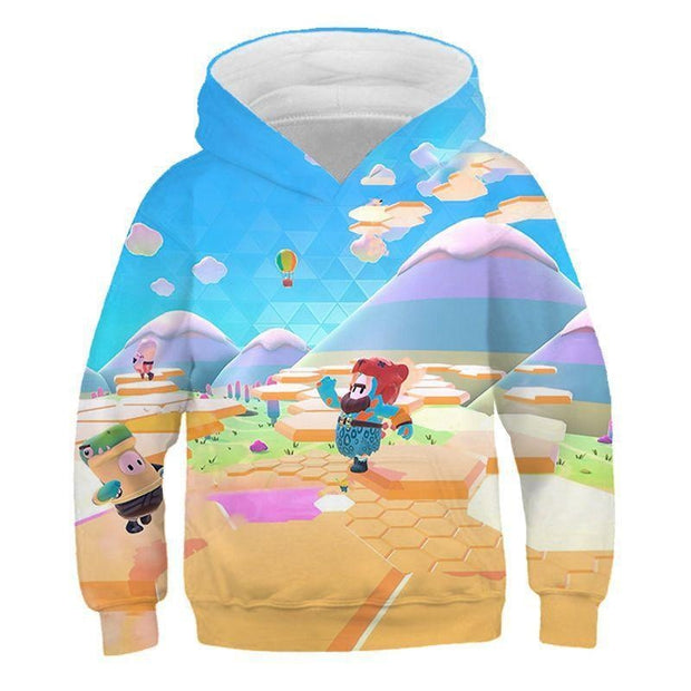 Kids Fall Guys Ultimate Knockout Long Sleeve Hoodie Pullover - MomyMall Type9 / 2-3 Years