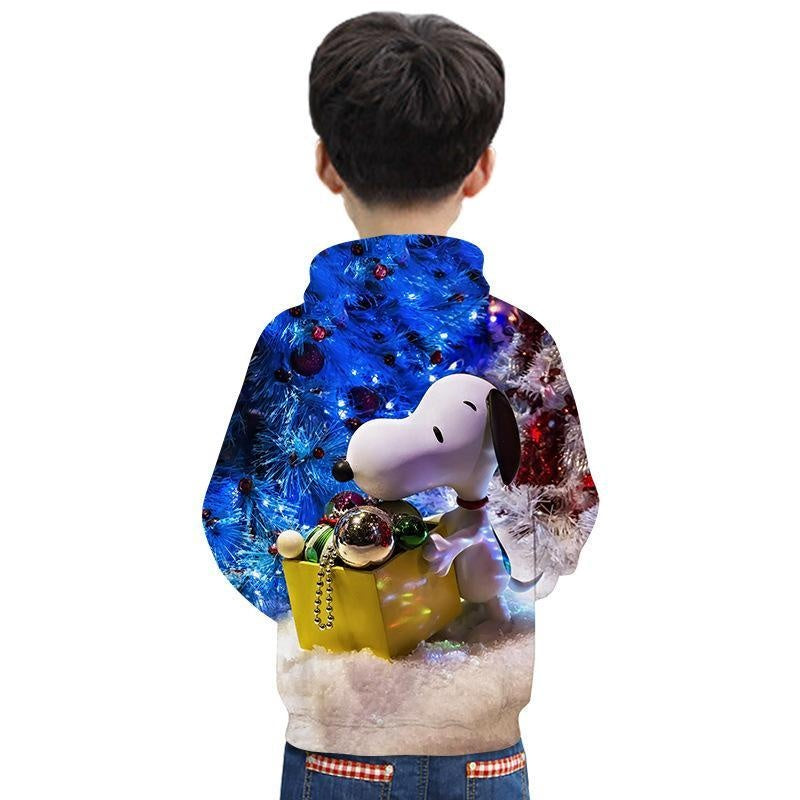 Kid Boy Girl 3D Dog Printed Fashion Hoodie - MomyMall