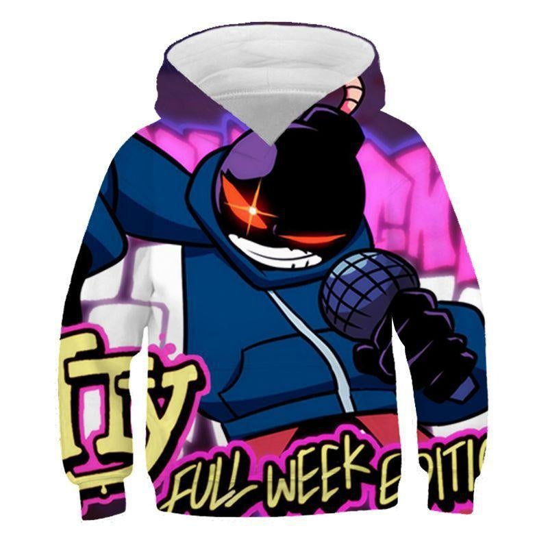 Kid Boy Friday Night Funkin whitty Fashion Game Hoodie