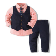 Baby Boy Bow Tie Vest Formal 3 Pcs Suits - MomyMall