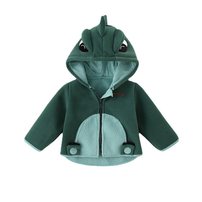 Baby Kid Boy Girl Plus Fleece Hooded Coats Top - MomyMall