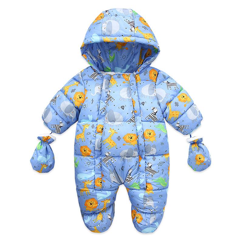 Newborn Baby Cotton-padded Winter Warm Thicken Jumpsuit Romper