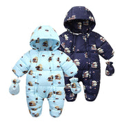 Newborn Baby Cotton-padded Winter Warm Thicken Jumpsuit Romper