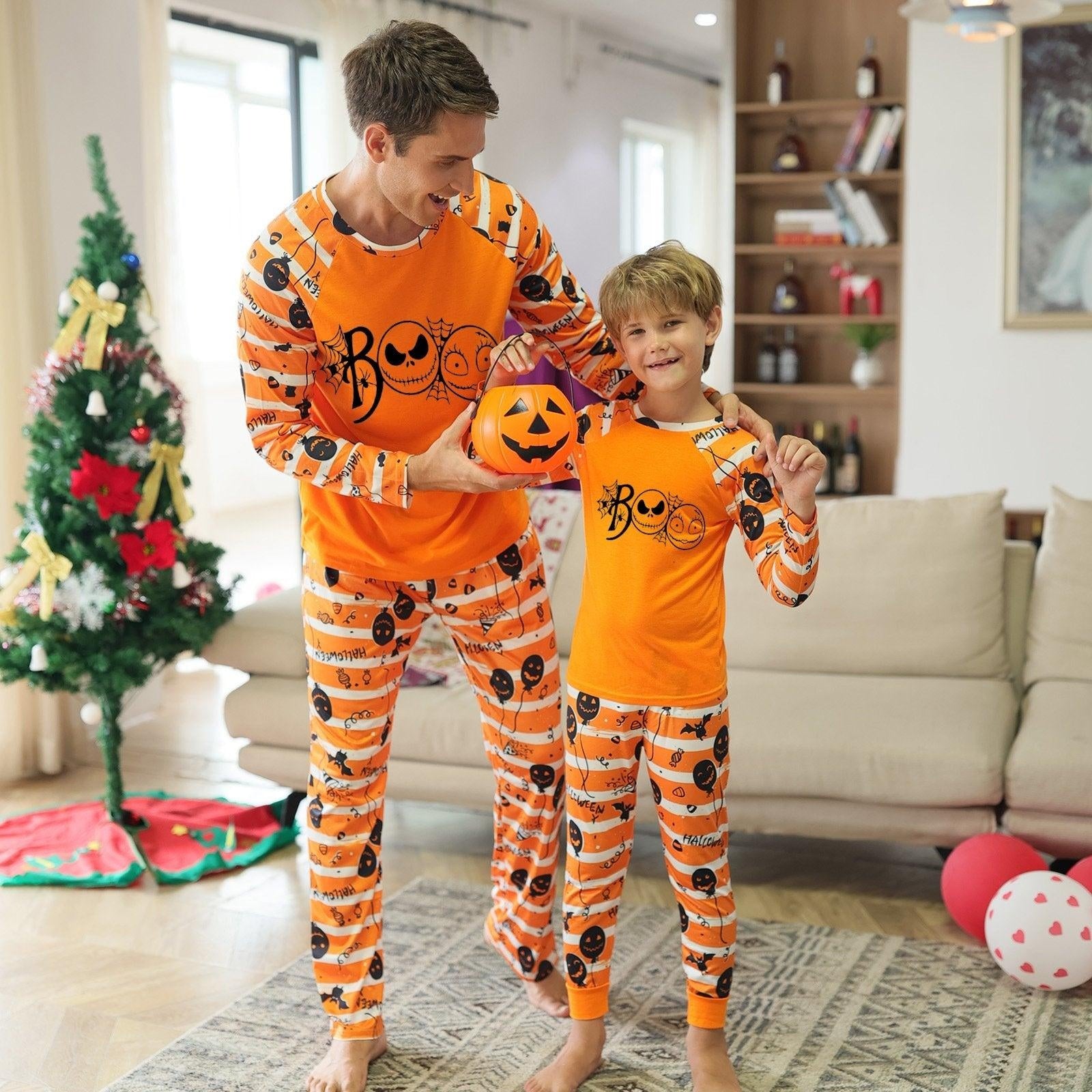 Family Matching Halloween Print Set Parent-child Pajamas - MomyMall