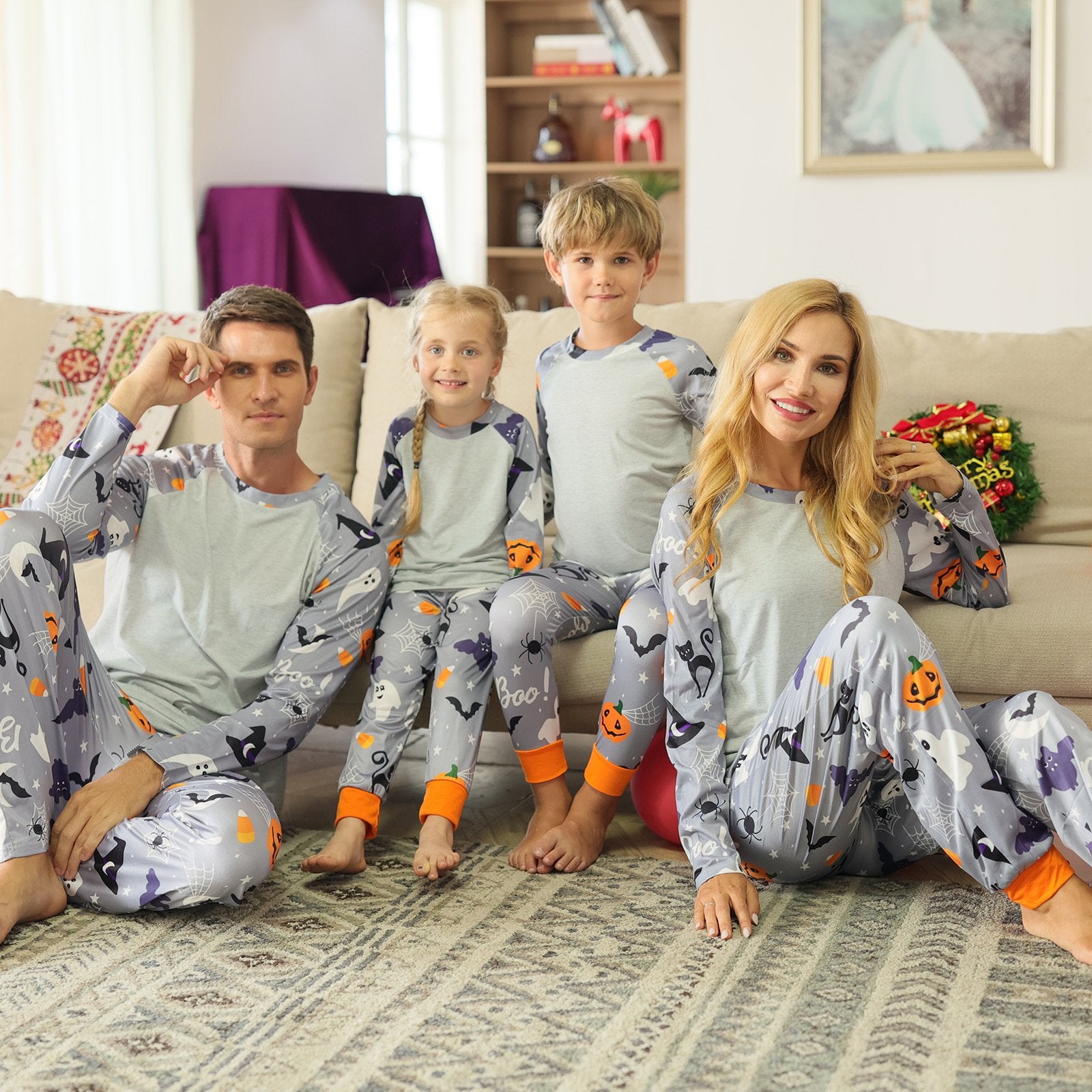 Family Matching Parent-child Outfit Pumpkin Halloween Pajamas