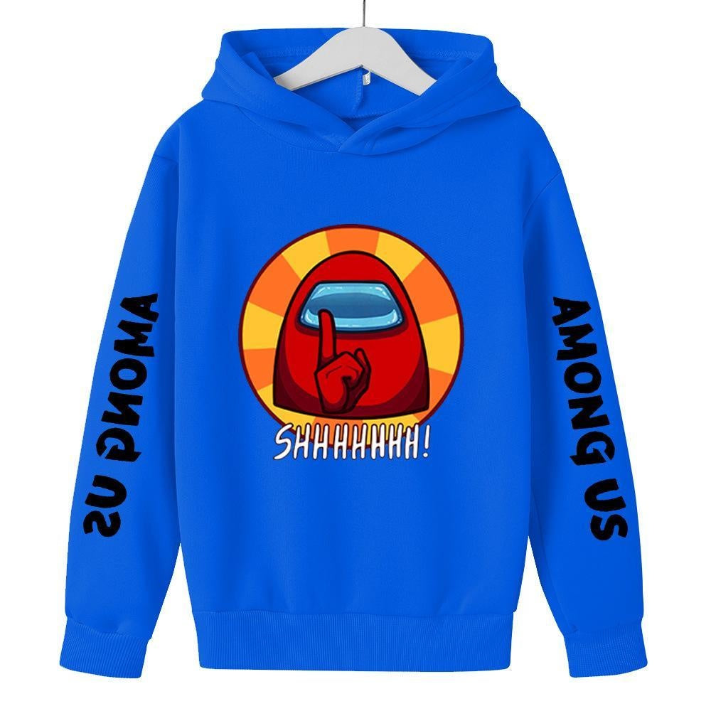 Kids Girl Boy Among US Peripheral Printed Hoodie - MomyMall Blue / 2-3 Years