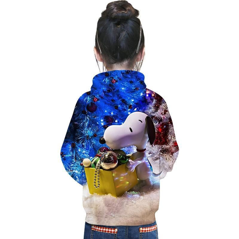 Kid Boy Girl 3D Dog Printed Fashion Hoodie - MomyMall