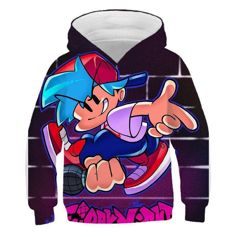 Kid Printed Friday Night Funkin Whitty 3D Print Hoodie - MomyMall