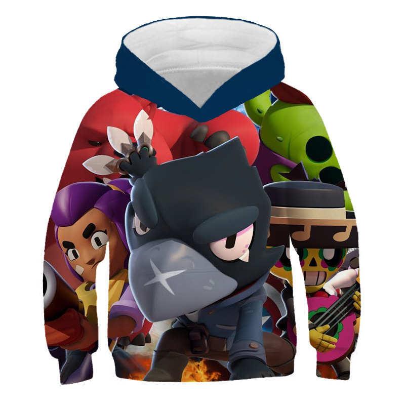 Children Kid Teens 3D Wilderness Brawl Fighting Crew Neck Hoodie - MomyMall