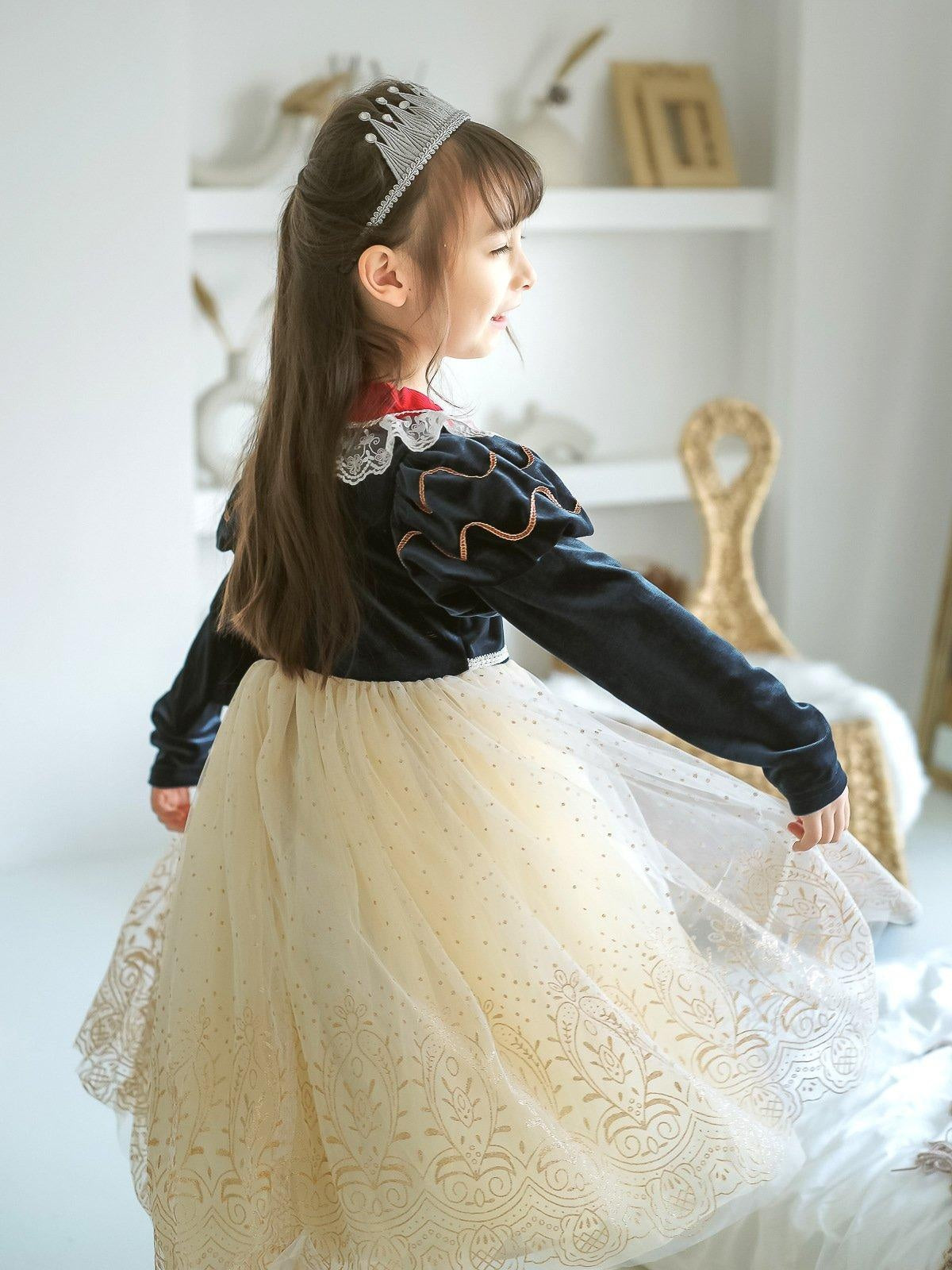 Snow White Dress Baby Kid Girl Snow Christmas Princess Dress