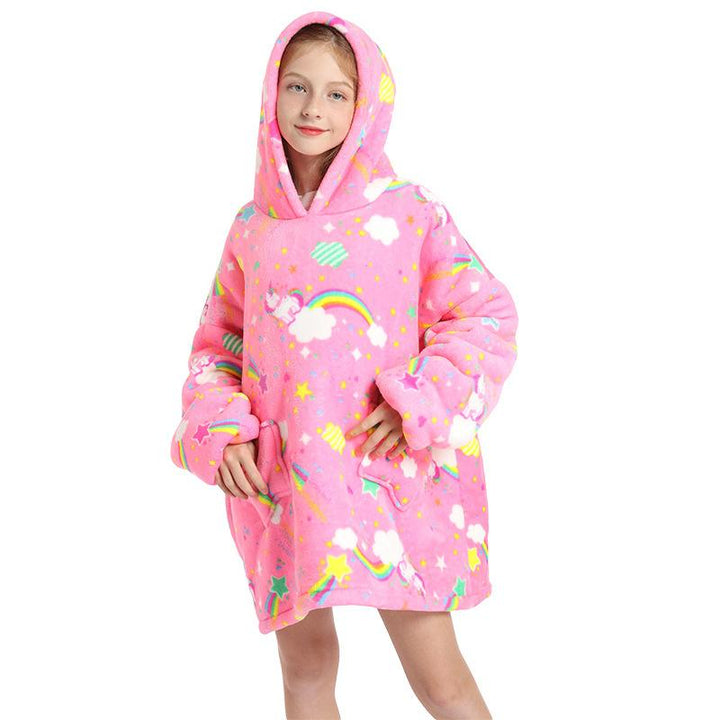 Kid Boy Girl Blanket Winter Warm Pajamas Sweater - MomyMall Type4 / 2-3 Years