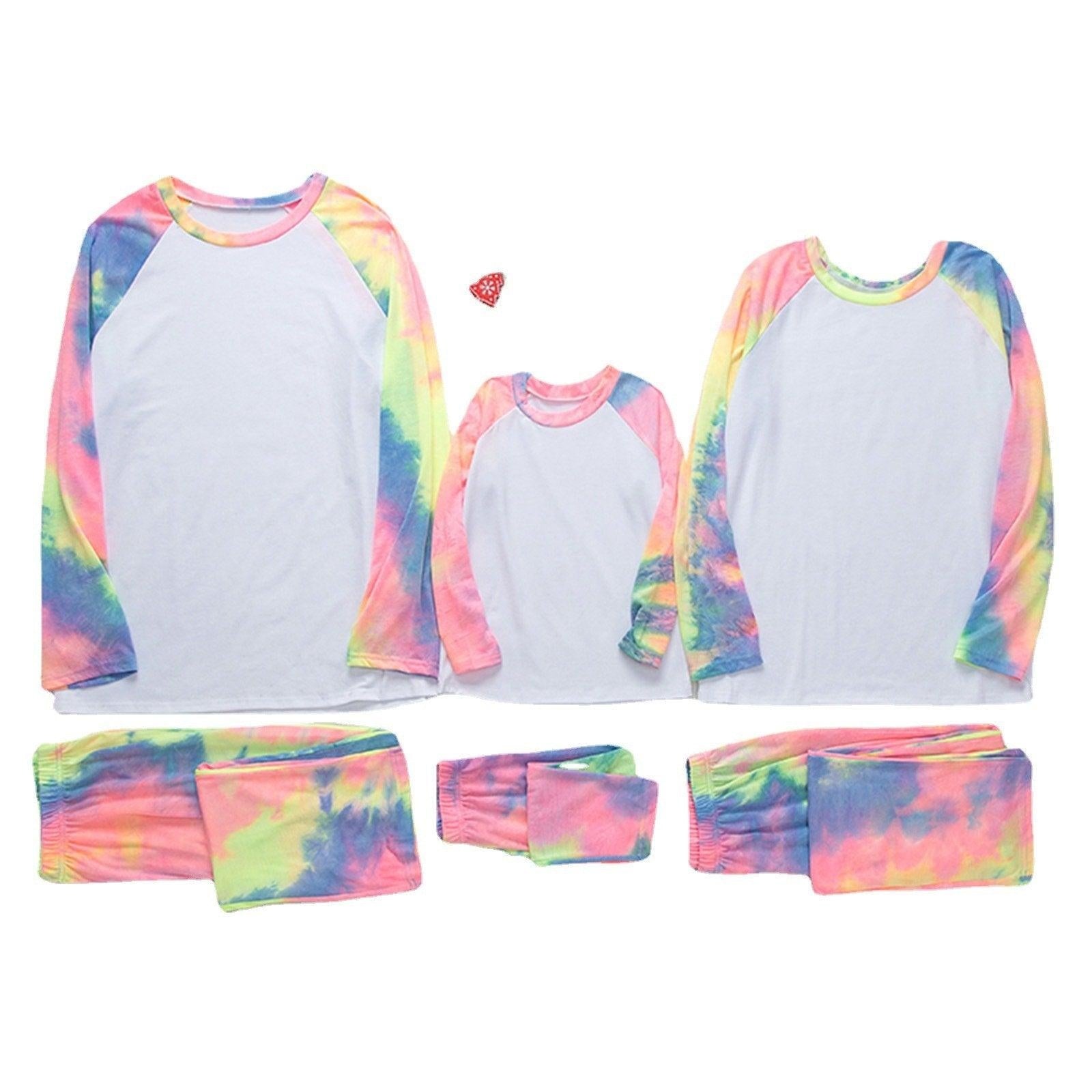 Family Matching Parent-child Christmas Tie-dye Suit Pajamas - MomyMall