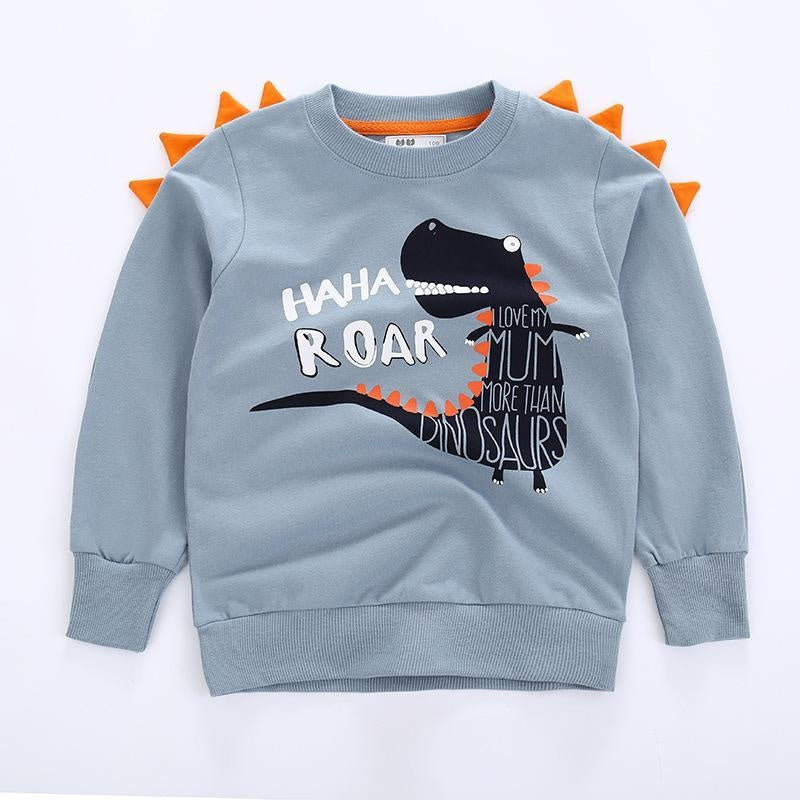 Boy Cartoon Spring Autumn Cartoon Sweatshirt