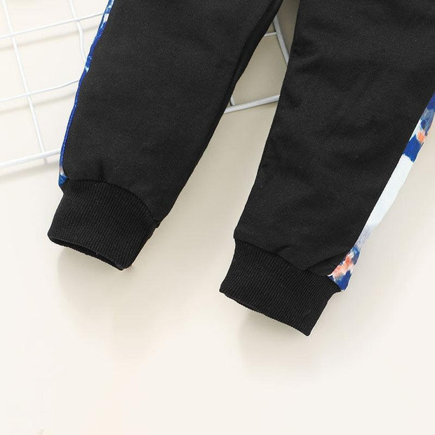 Kids Boy Suit Set Tie-Dyed O-Neck Long Sleeve Sets 2 Pcs - MomyMall
