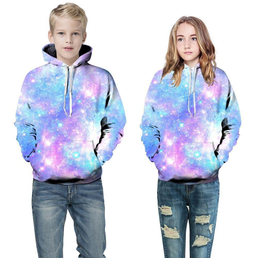 Kid Boy Girl Starry Beast 3D Digital Printing Hoodie