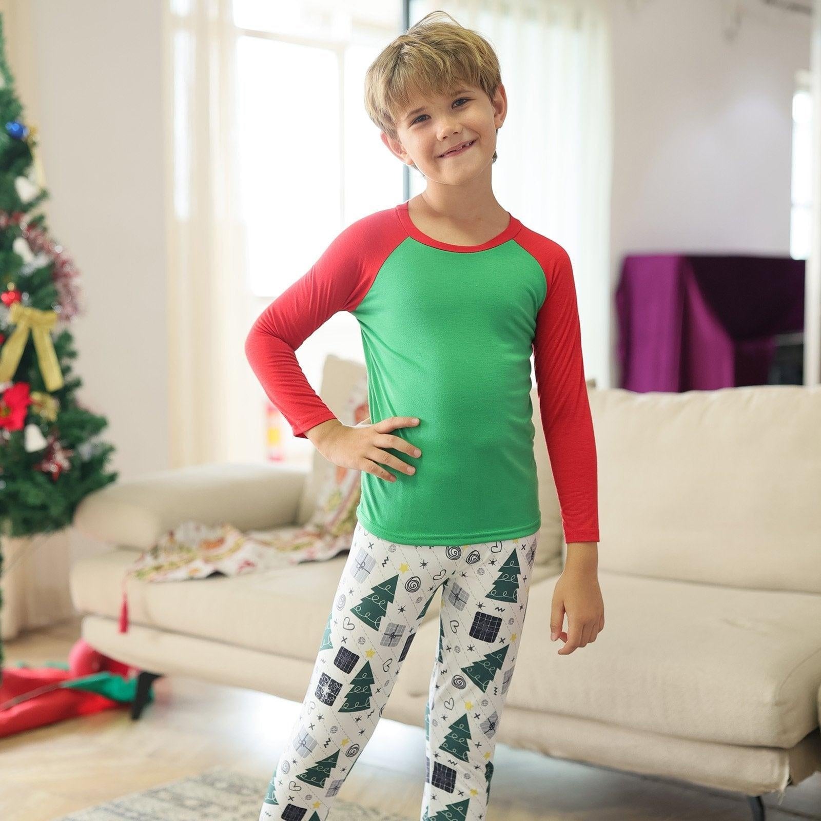 Family Matching Christmas Parent-child Pajamas Suits