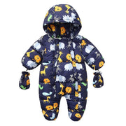 Newborn Baby Cotton-padded Winter Warm Thicken Jumpsuit Romper