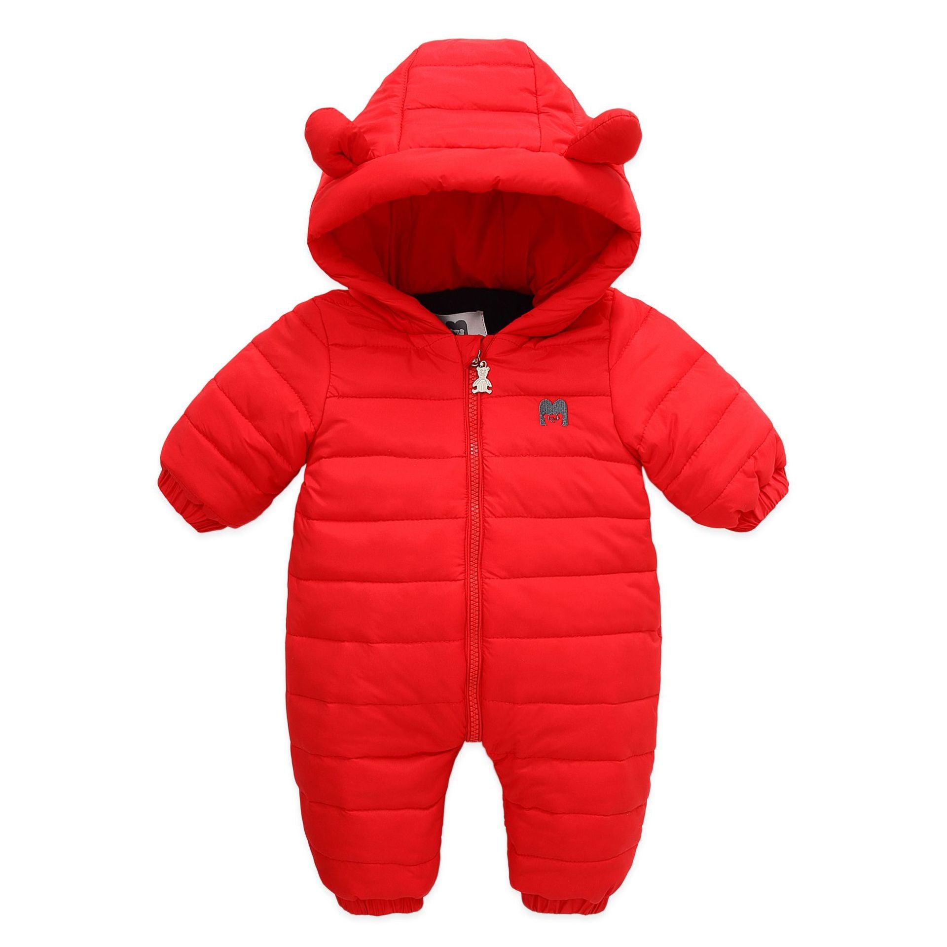 Newborn Baby Candy-colored Winter Thick Warm Jumpsuit Romper