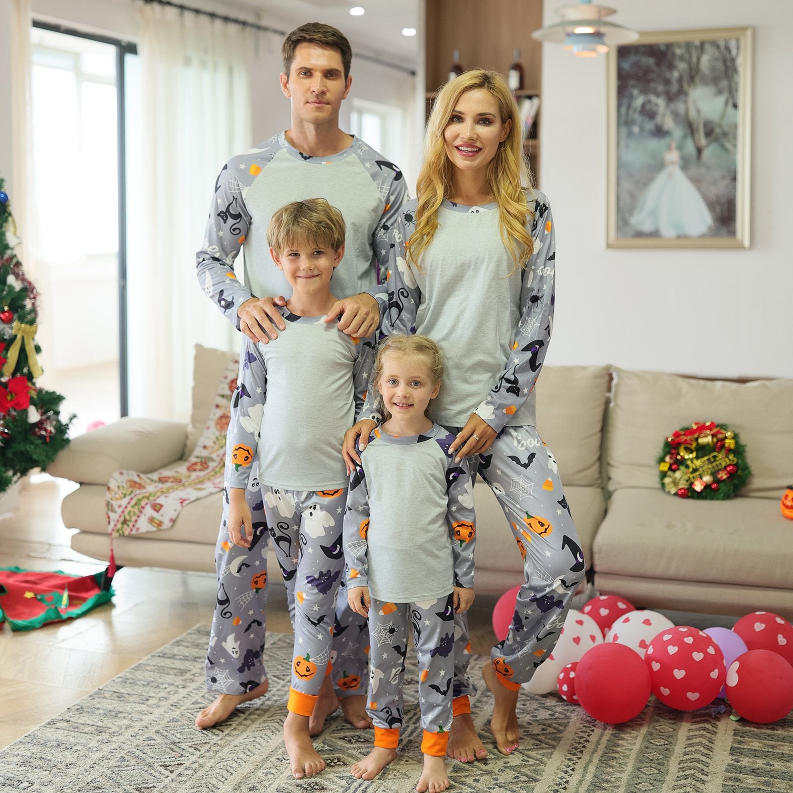 Family Matching Parent-child Outfit Pumpkin Halloween Pajamas