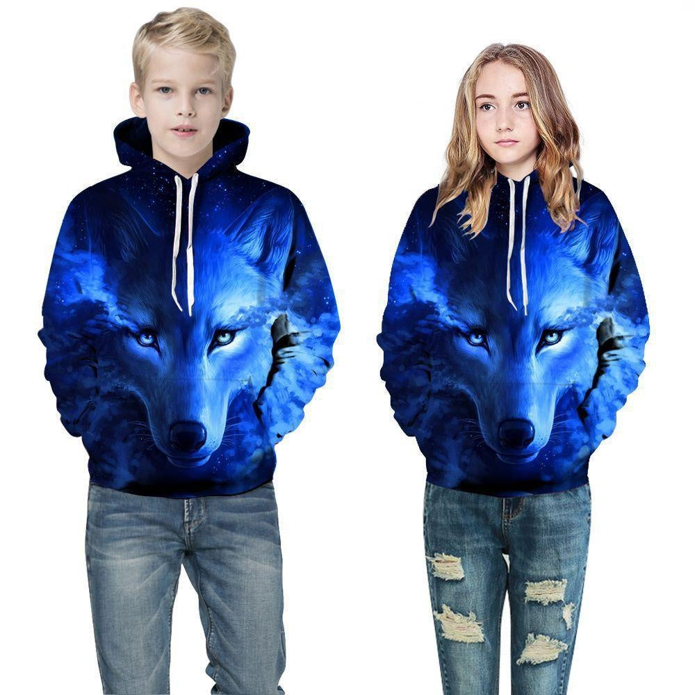 Kid Boy Girl Starry Beast 3D Digital Printing Hoodie