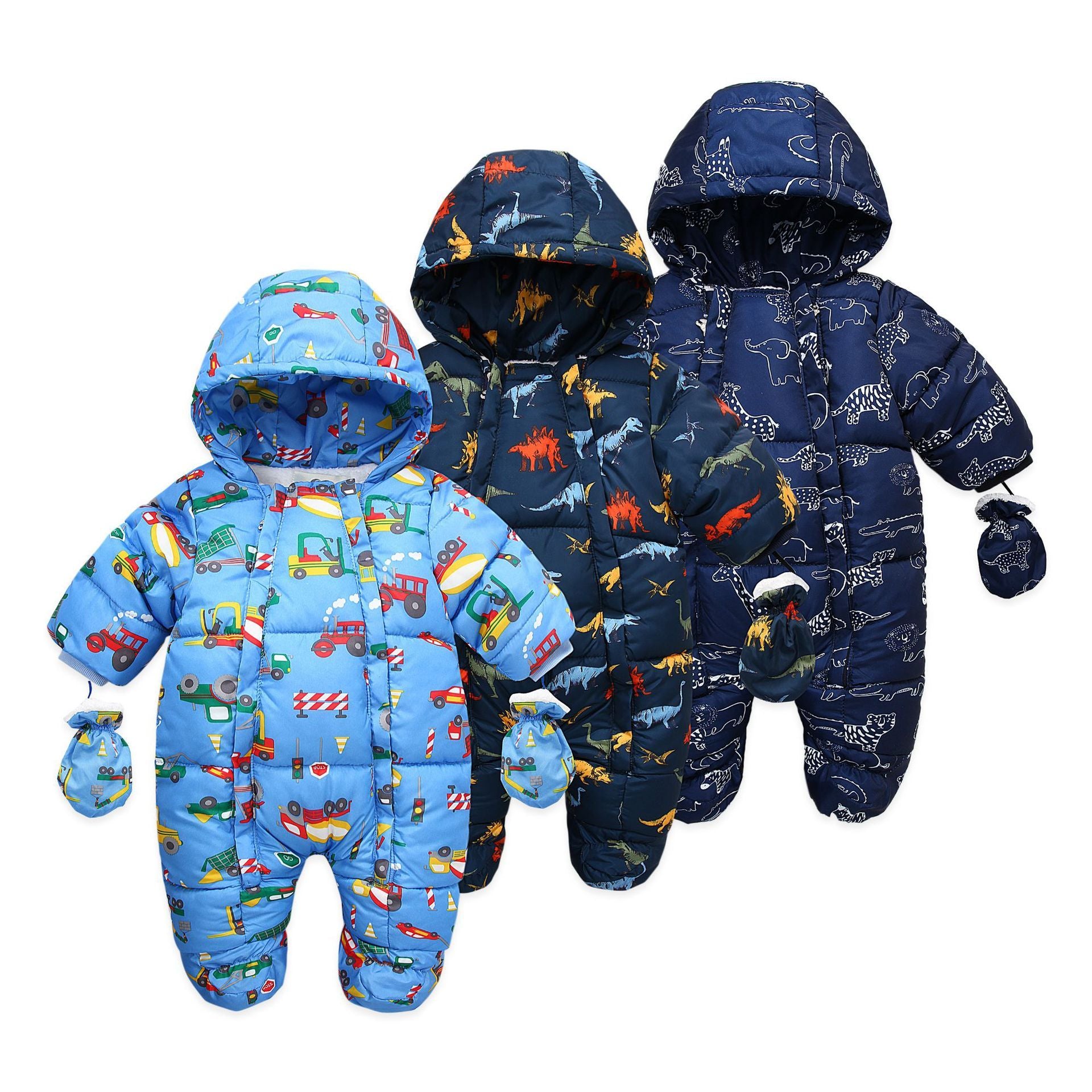 Newborn Baby Cotton-padded Winter Warm Thicken Jumpsuit Romper