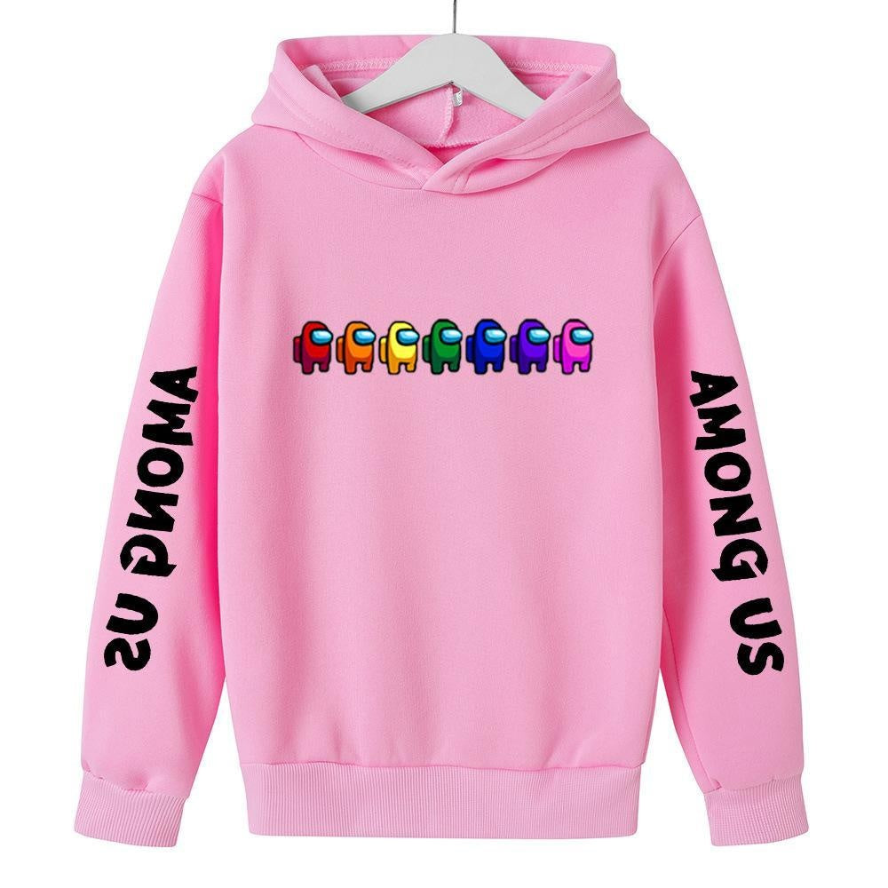 Kids Girl Boy Among US Peripheral Printed Hoodie - MomyMall