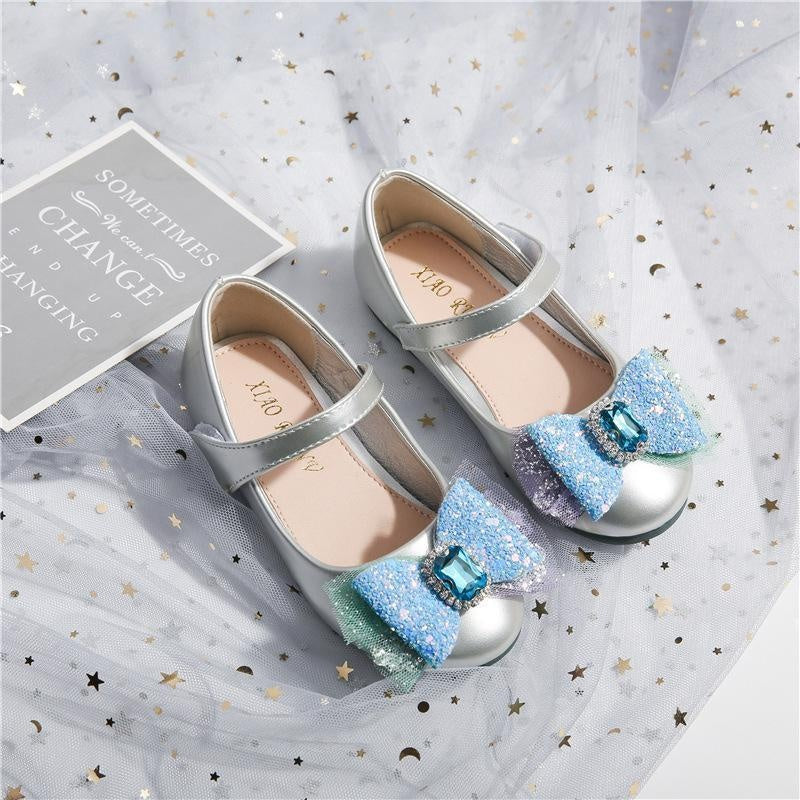 Girl Soft Sole Sequin Cute Bow Dance Shoes