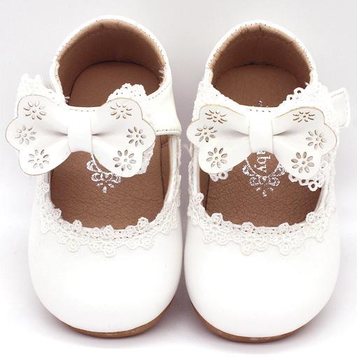 Baby Girl Bow Tie Toddlers with Soft Soles Shoes - MomyMall White / US5.5/EU21/UK4.5Toddle