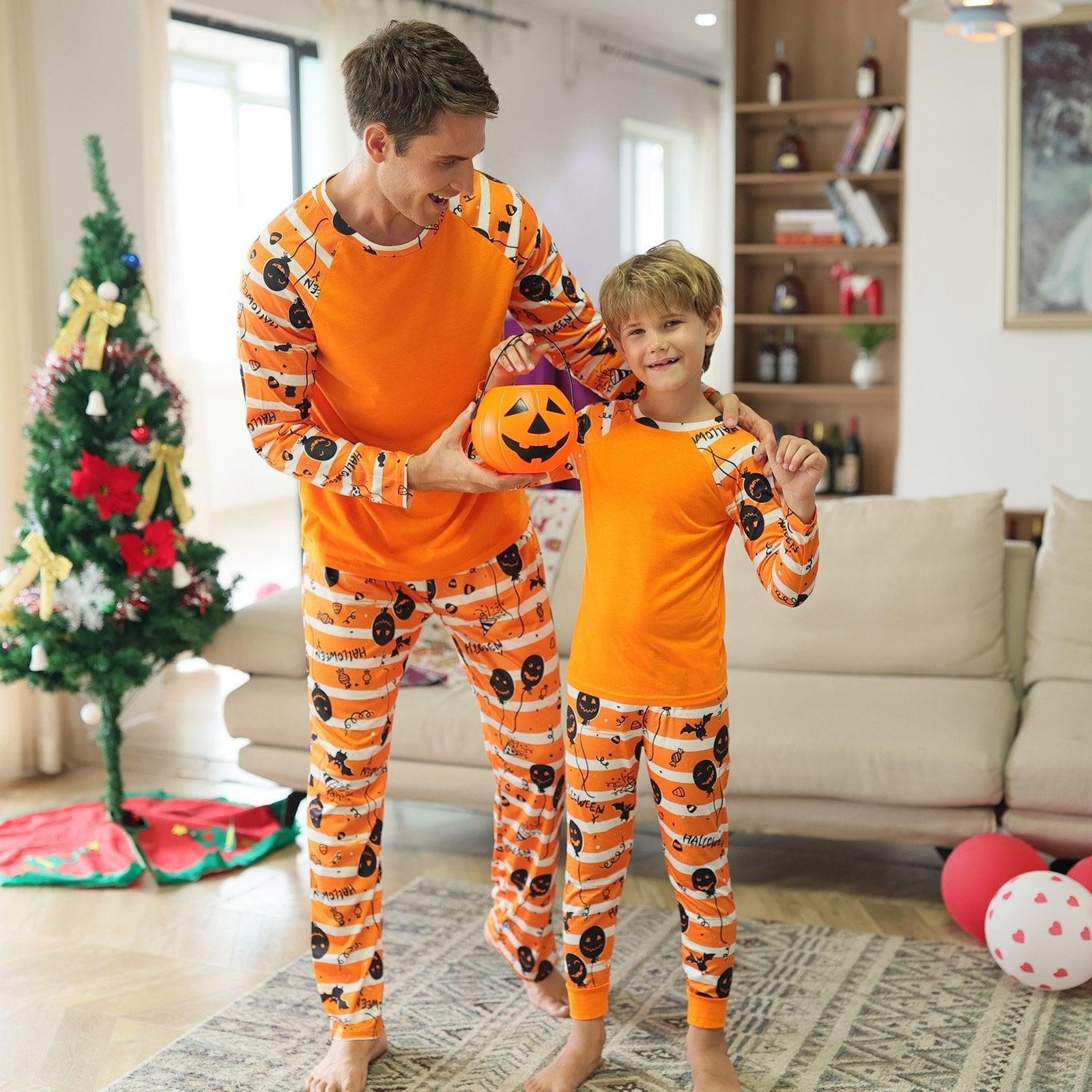 Halloween Pajamas Family Matching Mommy Dad and Me Sleepwear Outfits - MomyMall