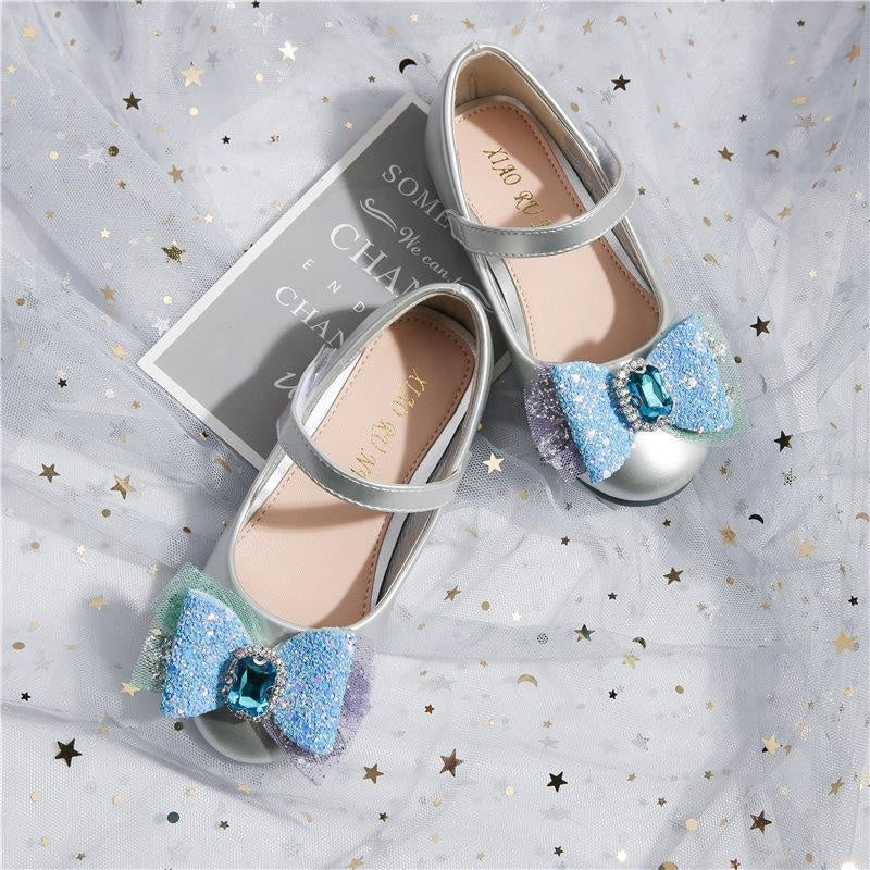 Girl Soft Sole Sequin Cute Bow Dance Shoes