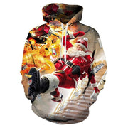 Kid Boy Girl 3D Santa Print Christmas Hoodie