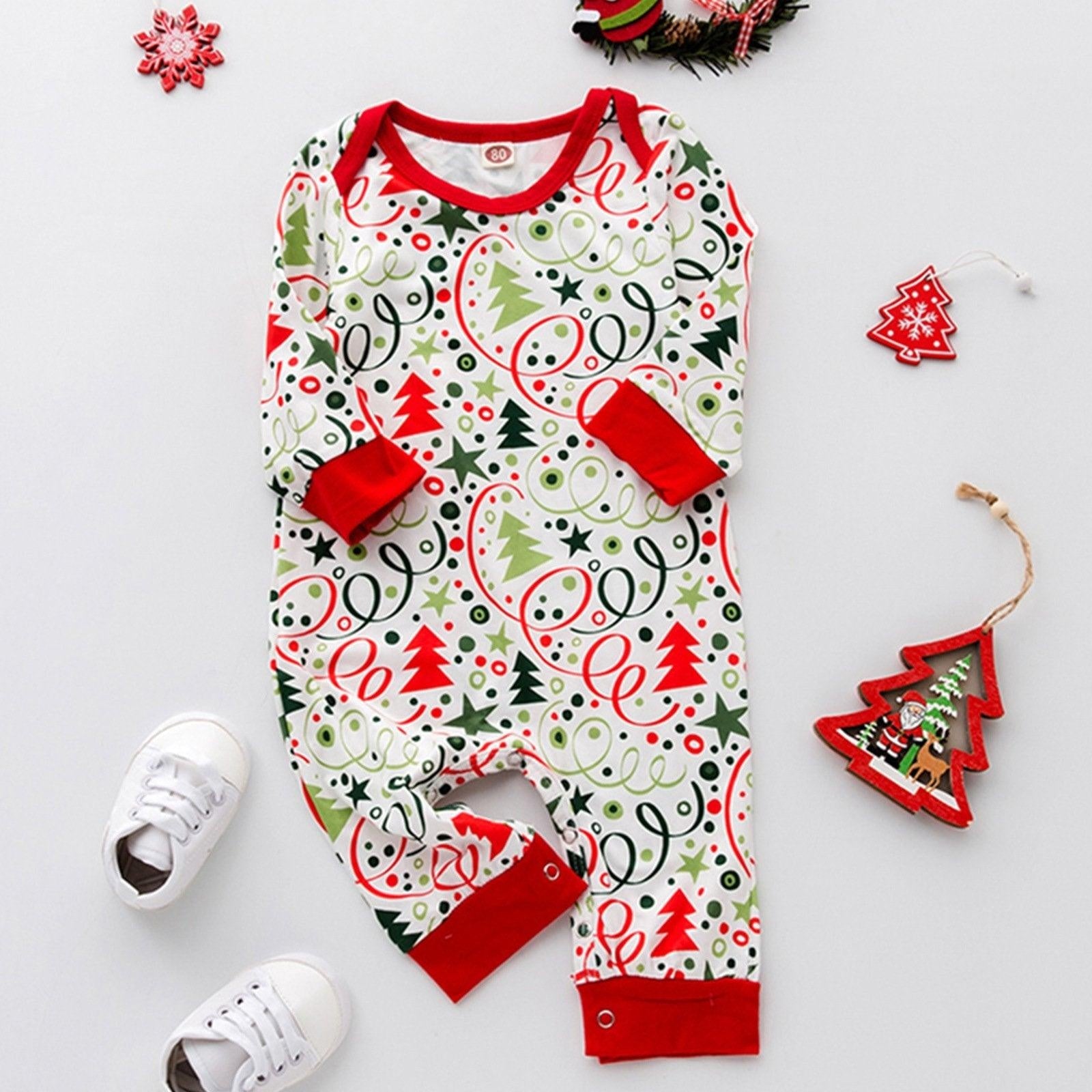 Family Matching Christmas Parent-child Homewear Suit Daily Pajamas - MomyMall