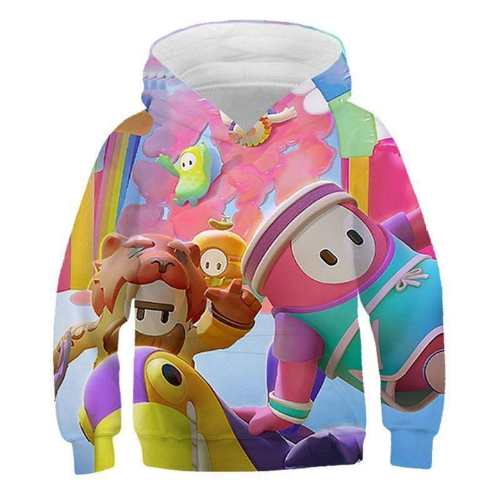 Kids Fall Guys Ultimate Knockout Long Sleeve Hoodie Pullover - MomyMall Type10 / 2-3 Years