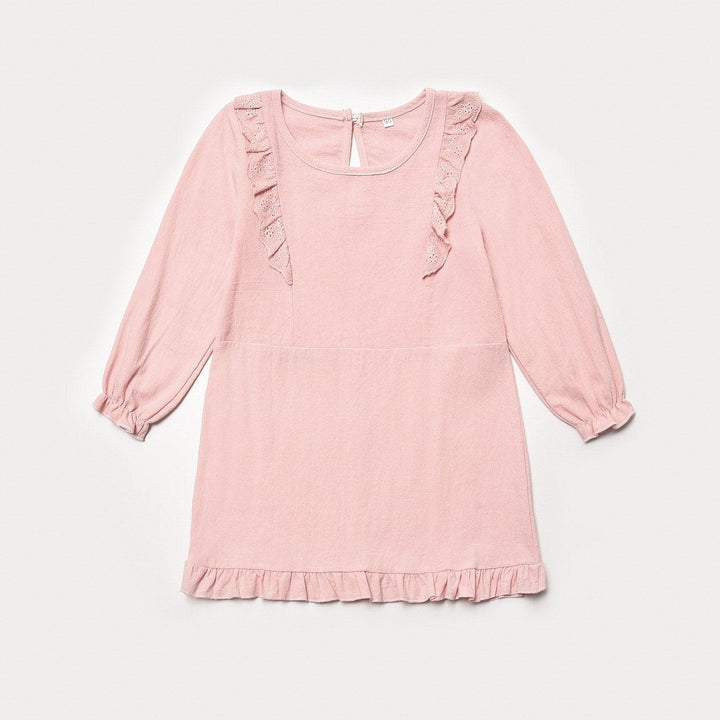 Family Matching Parent-child Long-sleeved Ruffled Mother Daughter Dress - MomyMall