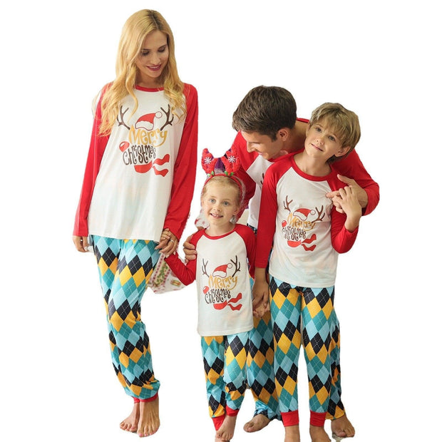 Family Matching Christmas Parent-child Pajamas Suits Set - MomyMall Red / Dad-M