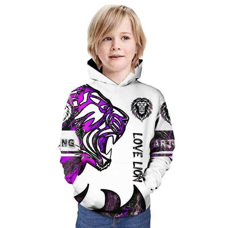 Children Kid 3D Print Animal Lion Hoodie - MomyMall Type1 / 3-4 Years