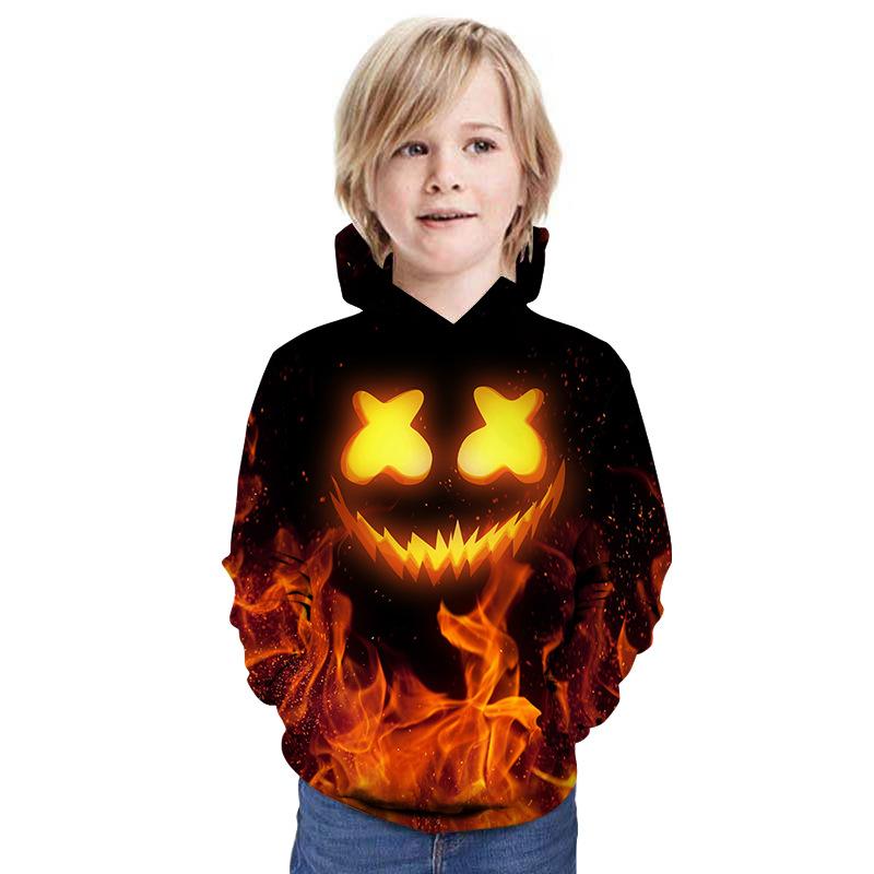 Children Kid 3D Print Halloween Pattern Hoodie