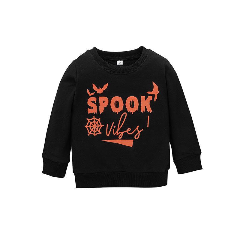 Kids Boys Girls Fashion Letters Halloween Sweatshirt