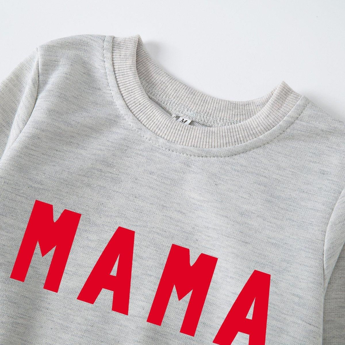 Family Matching Parent-child Print Round Neckline Mother-daughter Shirt - MomyMall