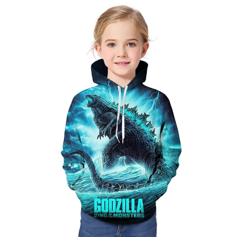 Kid Boy Girl 3D Monster Print Hoodie - MomyMall