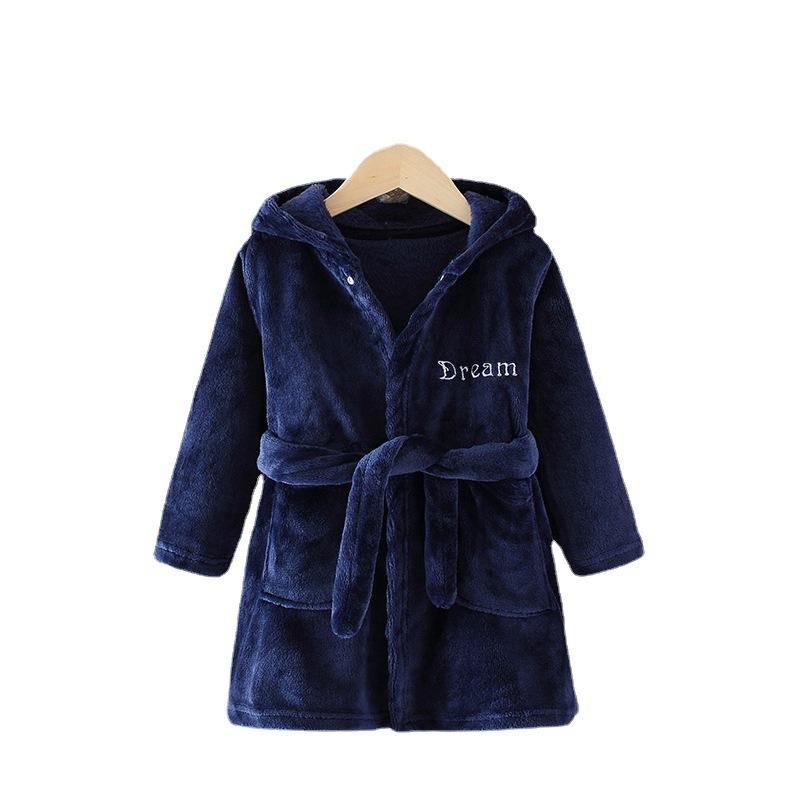 Boy Girl Bathrobe Winter Cartoon Nightgown Pajamas - MomyMall